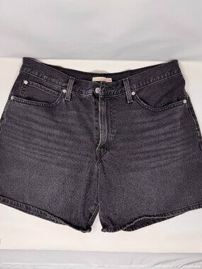 LEVI’S '94 Baggy Shorts Black Denim Relaxed Fit Size 33 (16) Like New